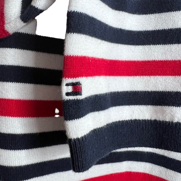 Tommy Hilfiger Womens Long Sleeve Sweater Blue Size 1X  V-Neck American Stripes - Picture 7 of 8